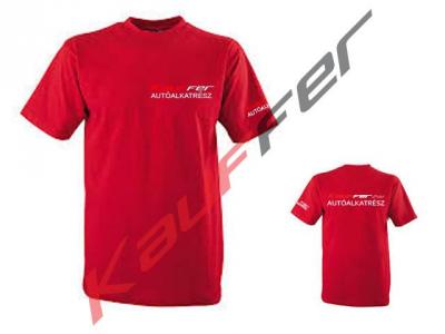 Kauffer kereknyakú piros póló, "XL" Munkaruha, munkavédelem alkatrész vásárlás, árak